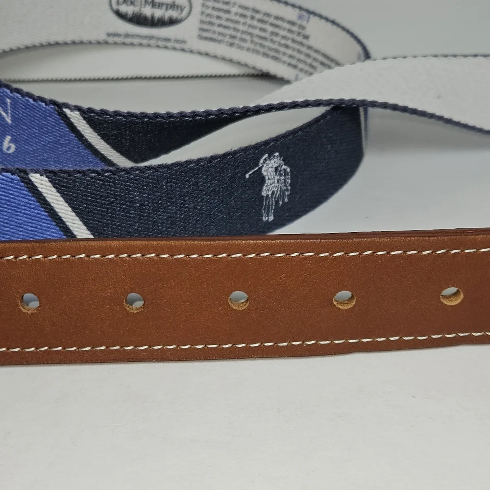 Newton Country Club Mens Golf Belt by Doc Murphy Sz 40 Adjustable Leather - Picture 5 of 7